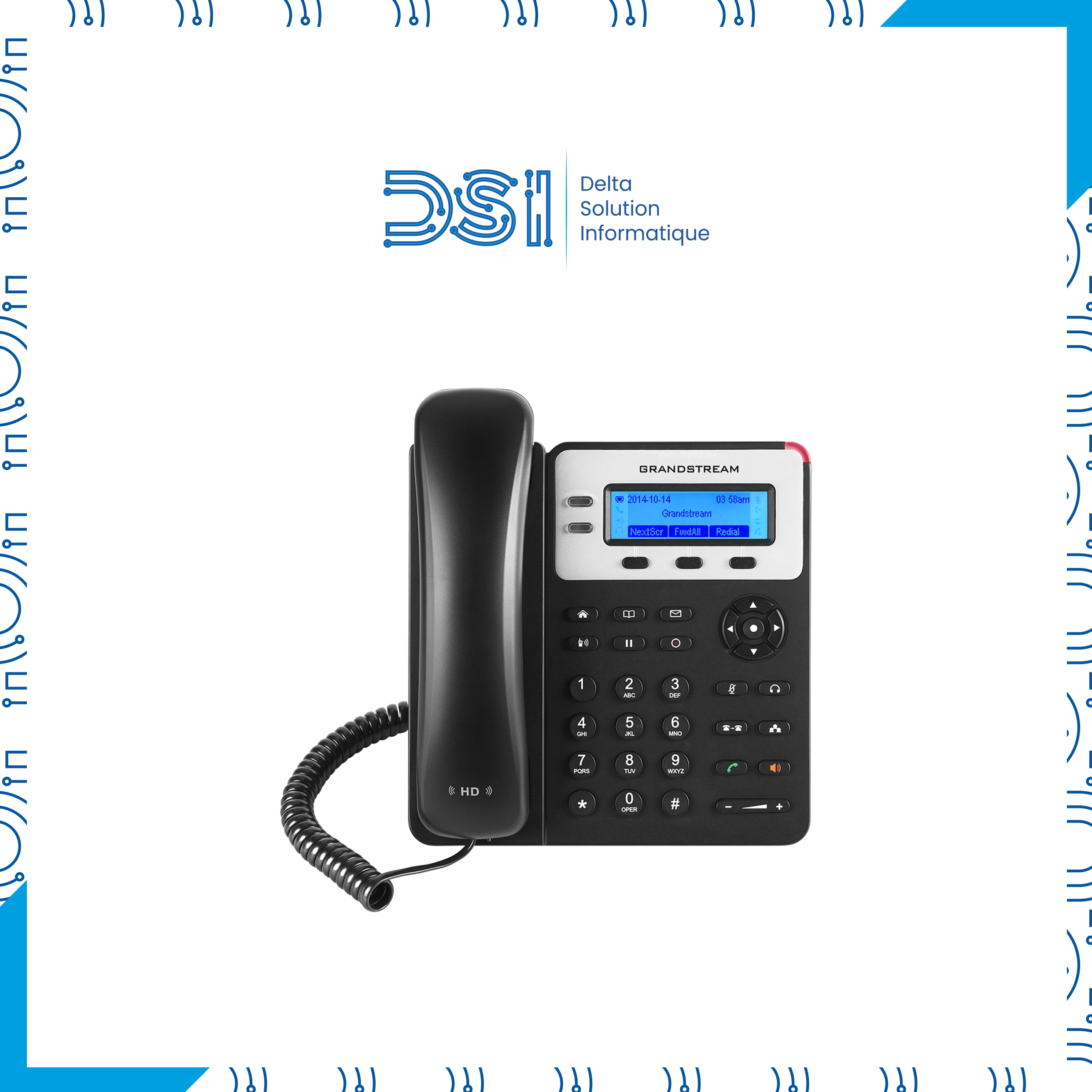 Grandstream GXP1625 – Téléphone IP Professionnel | 2 Lignes | PoE