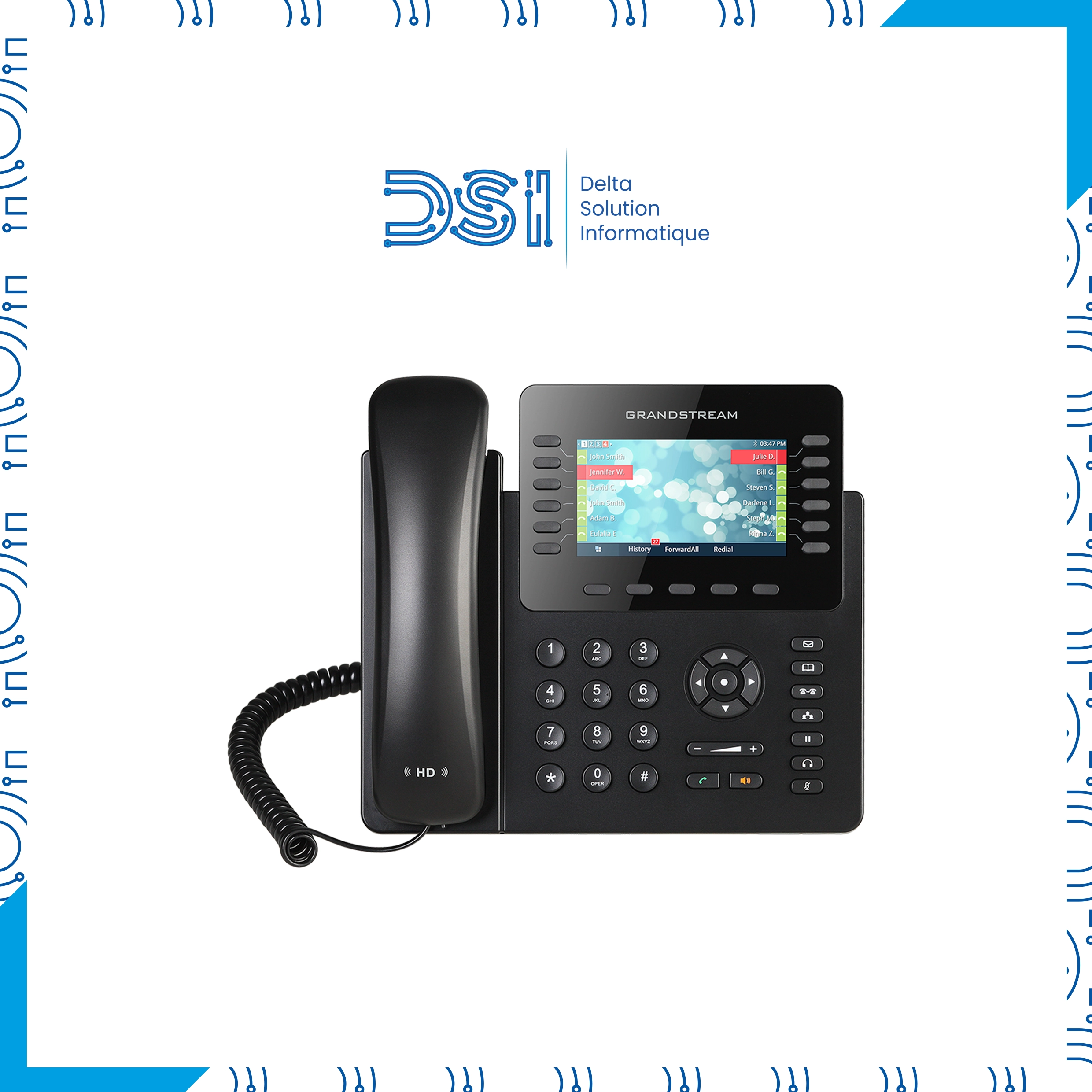 Grandstream GXP2170 – Téléphone IP Haut de Gamme | 6 Lignes | Écran Couleur | 48 BLF | Gigabit & Bluetooth