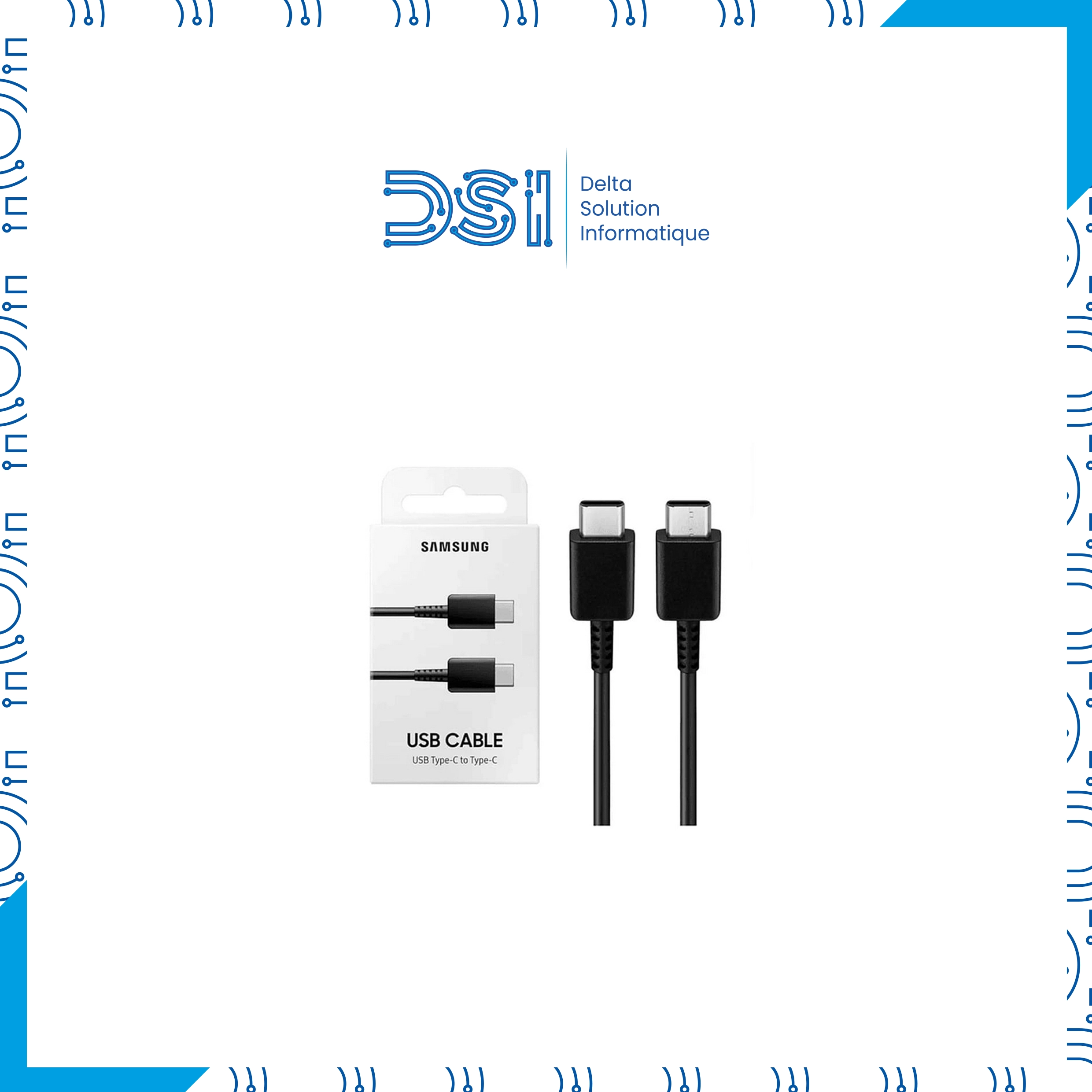 Câble Samsung USB Type-C vers Type-C – Charge & Synchronisation