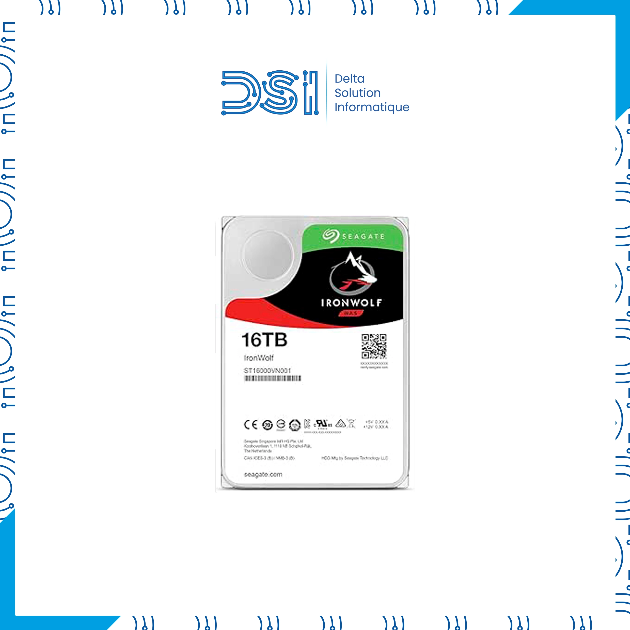Disque Dur Seagate IronWolf 16To 3.5