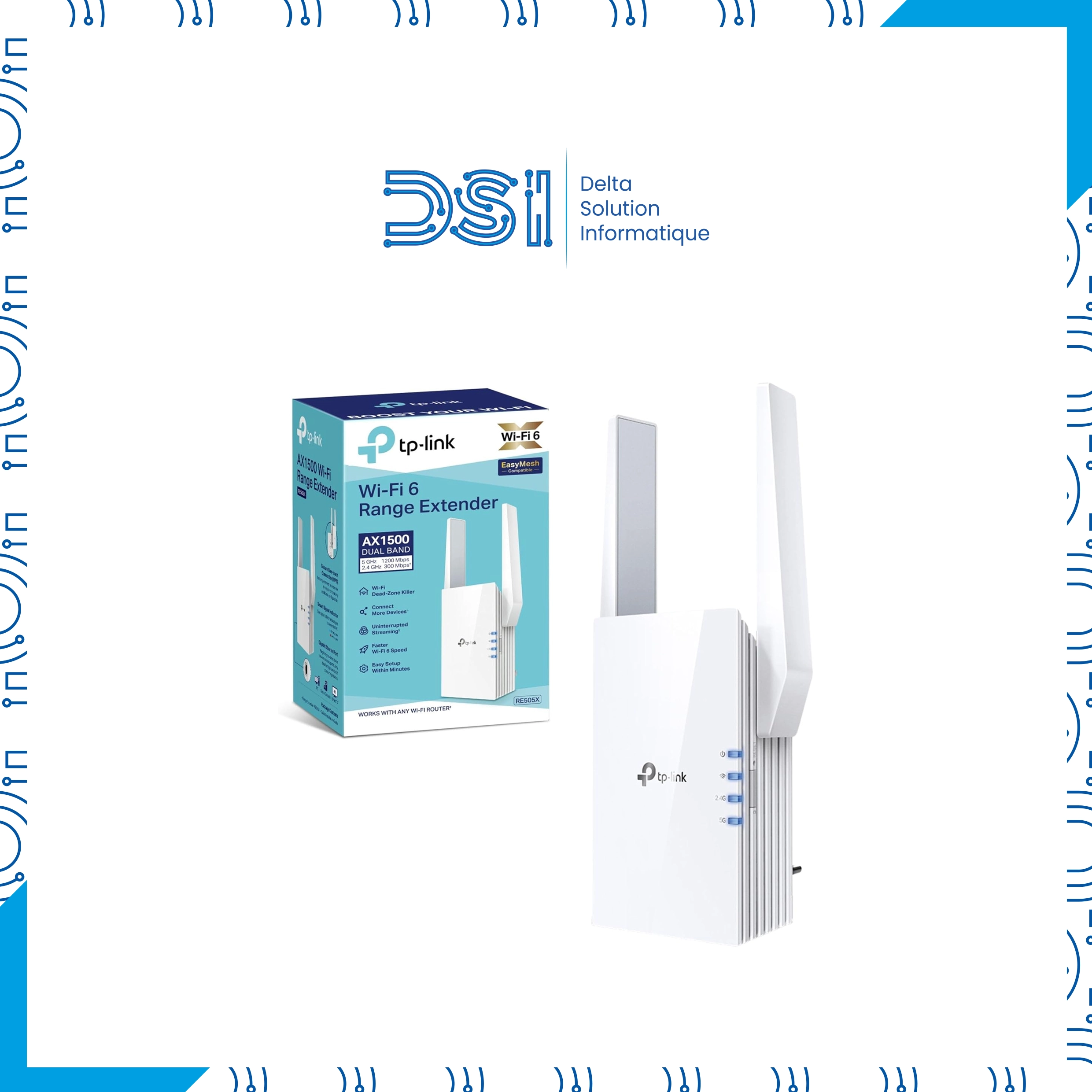 Extender Wi-Fi 6 TP-Link RE505X – AX1500