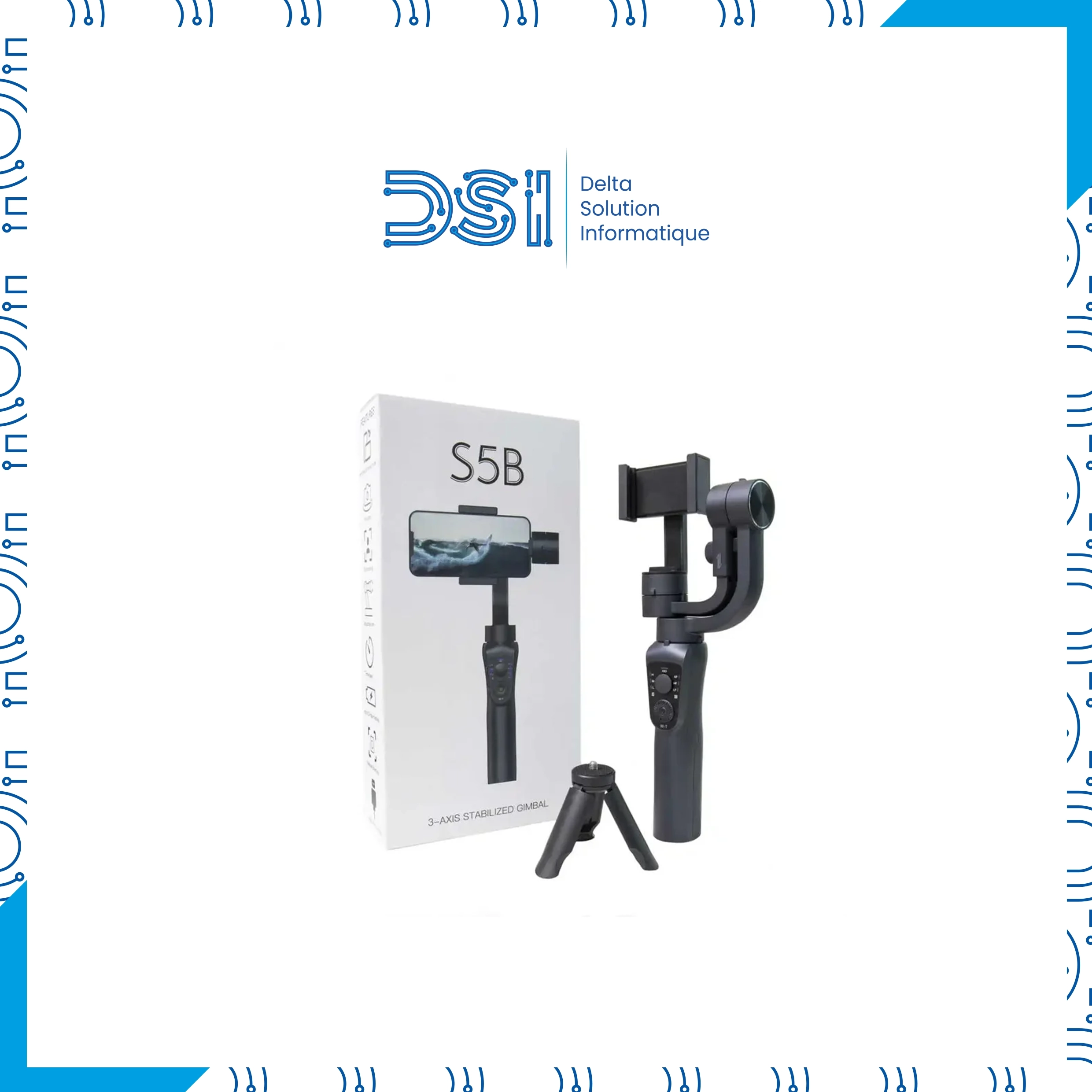 Stabilisateur S5b 3 Axes Intelligent – Selfie Stick avec Trépied Intégré