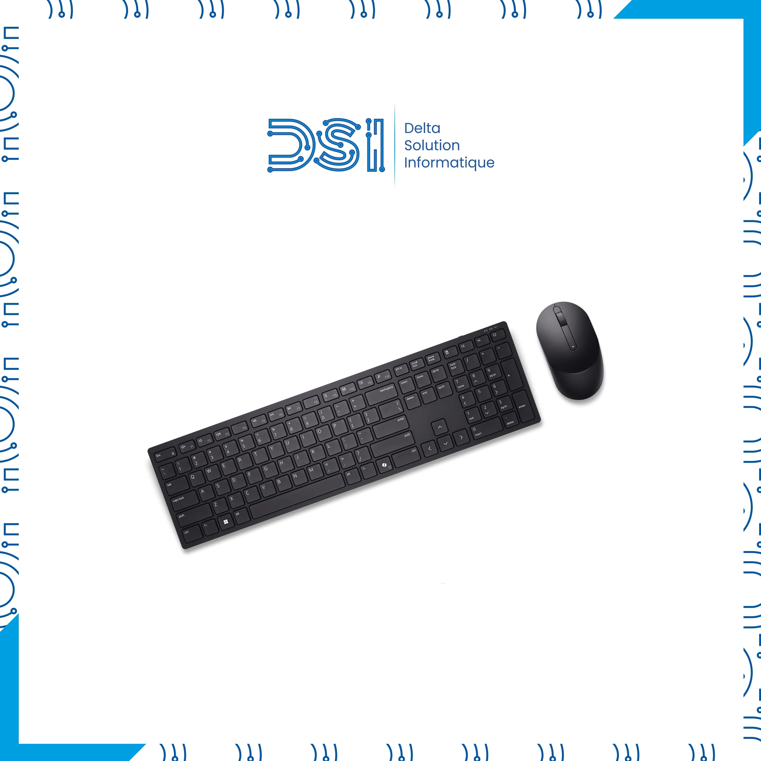Clavier Et Souris Dell Sans Fil KM5221W BKB – FR
