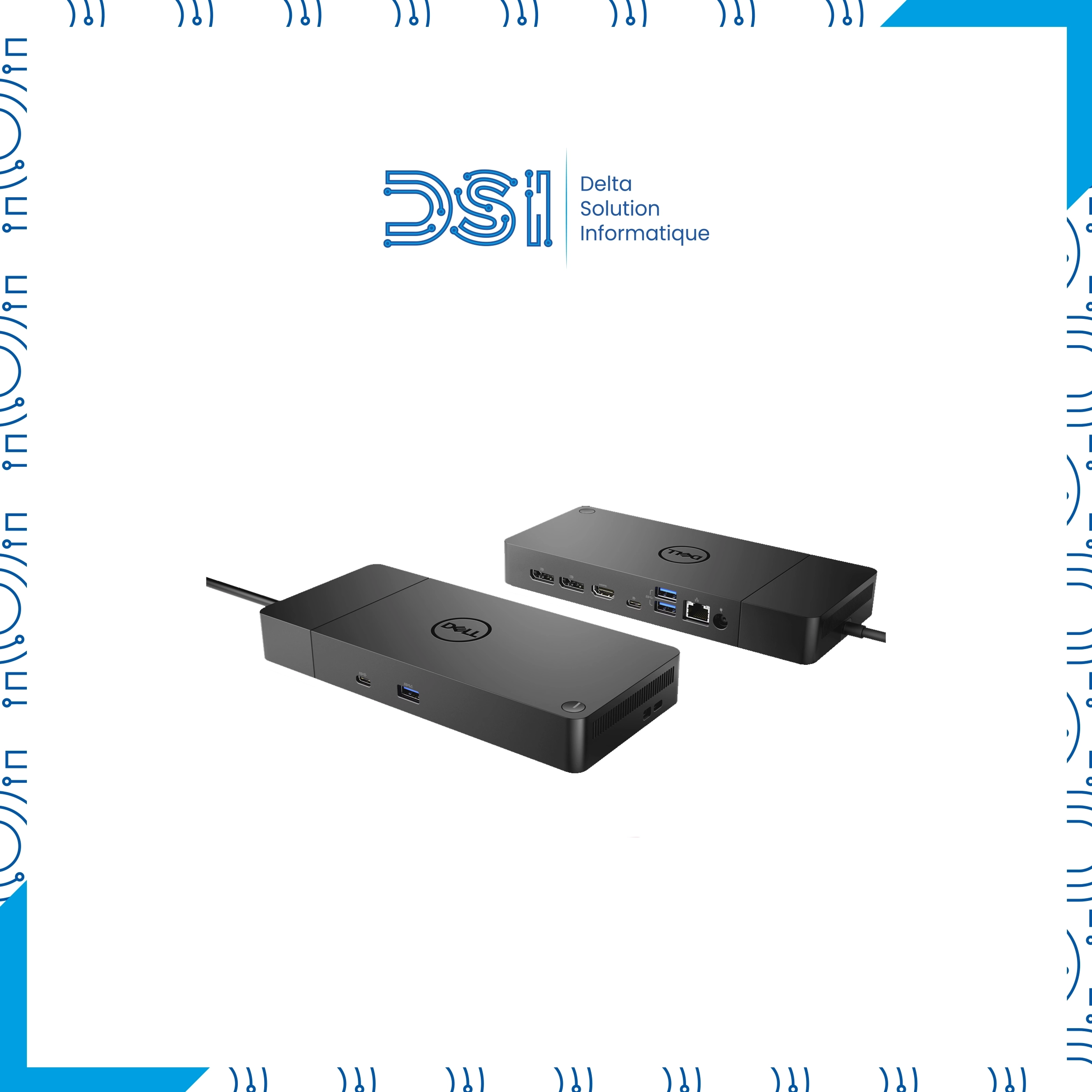 Docking Station Dell WD19S – Station d’accueil USB‑C 130 W